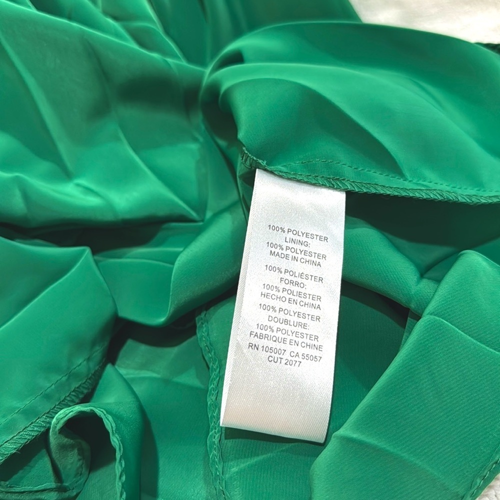 Emerald green Marina off the shoulder pleated dress NWT SZ M - Picture 4 of 4